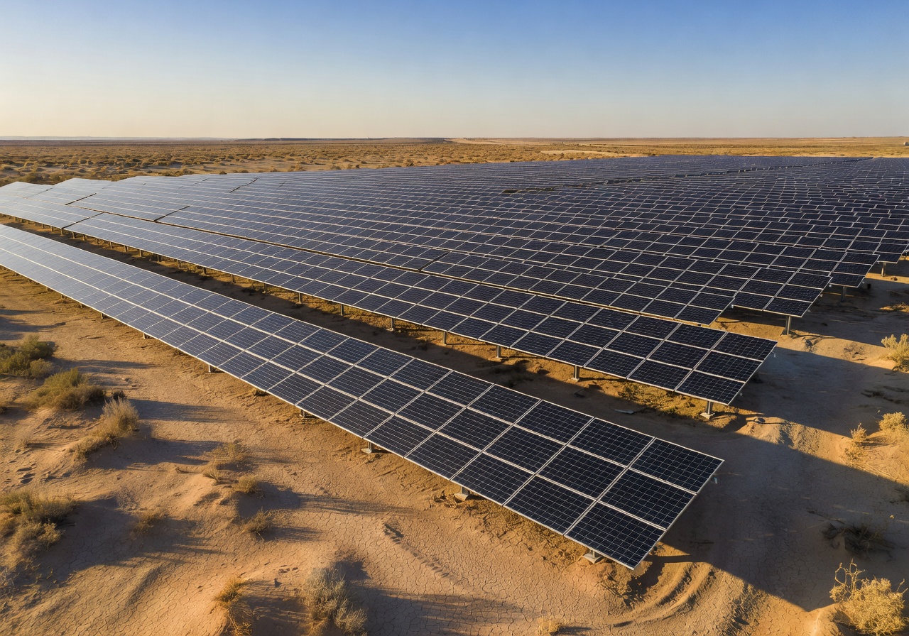Photovoltaic solar panels at ACCIONA solar installation