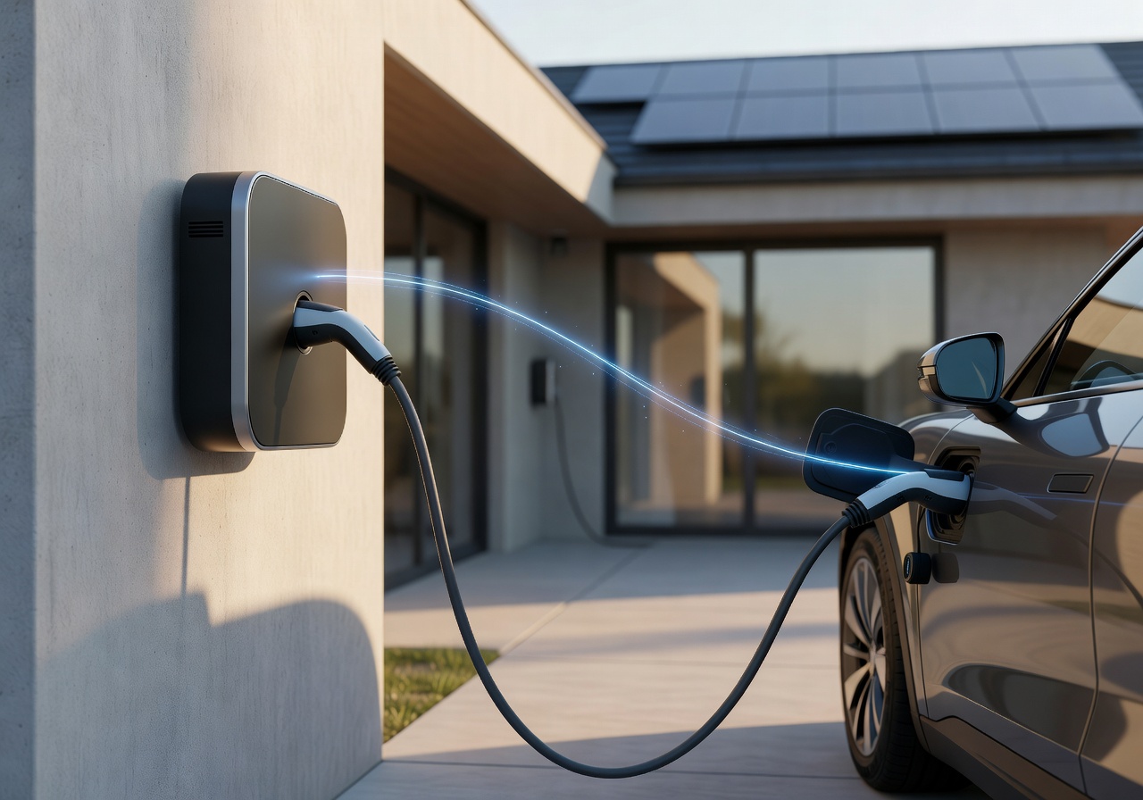 Wallbox Quasar bidirectional charger powering a home from an EV battery